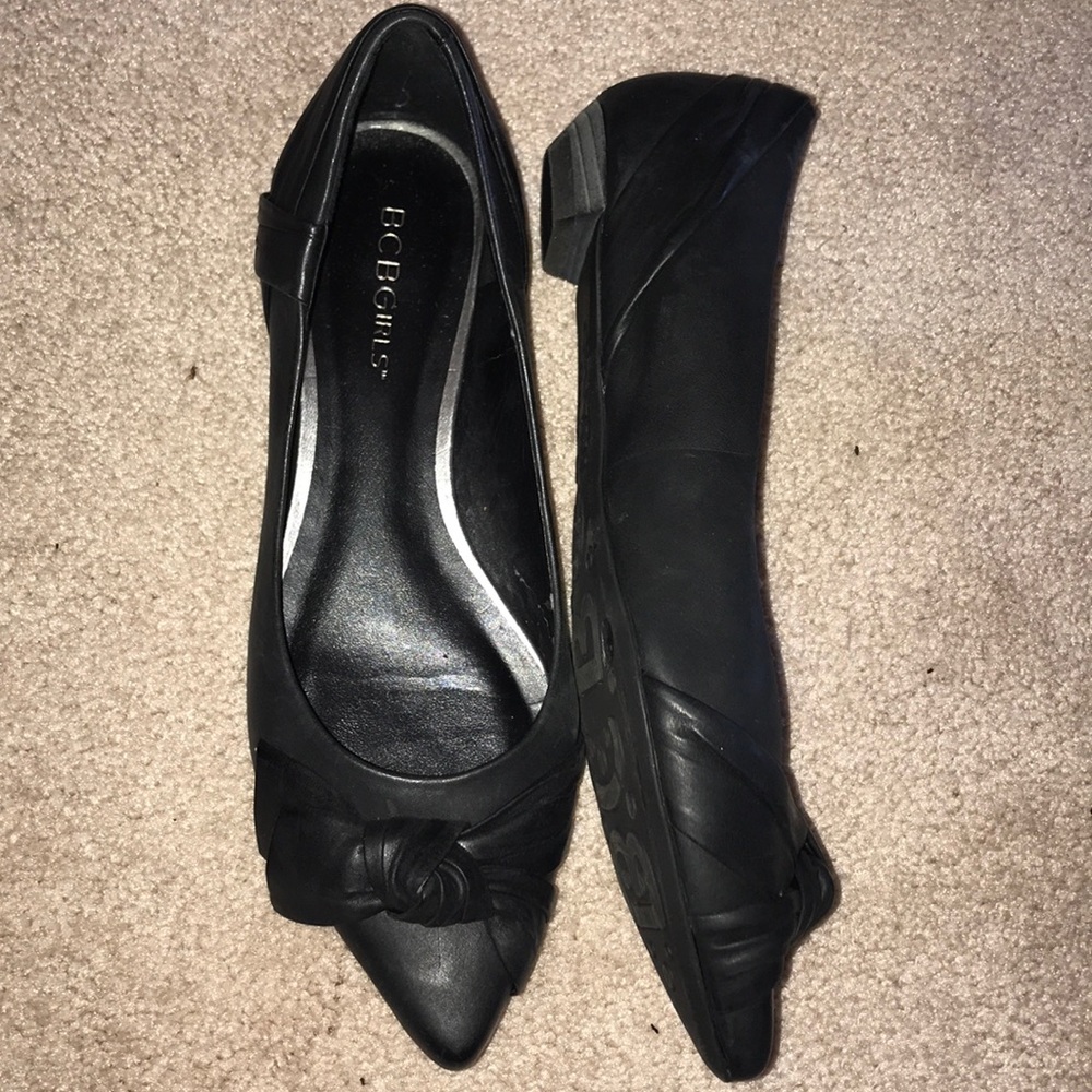 Girls ballet flats, BCBGirls, black, Sz 6